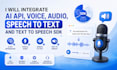 integrate ai API, voice, audio, speech to text and text to speech sdk