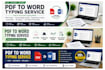 do hindi typing, PDF to word and hindi translation