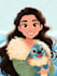 create a disney cartoon illustration