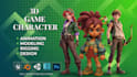 do 3d game character animation, 3d rigging character model, unreal engine, unity