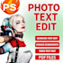 photo editing, text replacement, image processing, background removal, and retou
