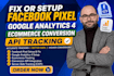 fix or setup facebook pixel google analytics 4 ecommerce conversion API tracking