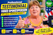 female spokesperson ugc testimonial