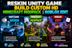 reskin unity game build custom hd minecraft modpack roblox edit