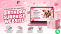 create an interactive surprise website with animations