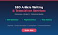 write SEO articles and translate english content