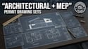 engineer permit drawing sets with architectural and mep plans