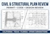 review civil structural plans with engineering seal texas florida california