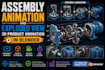do assembly animation and exploded view 3d product animation in blender