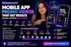 create an animated app demo ad with  motion graphics