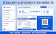 build professional salary slip generator website with qr code payroll system