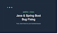 fix bugs and issues in your java spring boot application