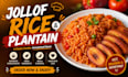 do jollof rice and plantain with egg