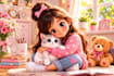 create cute ai cartoon images and illustrations