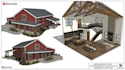 design 3d barndominium interior exterior rendering and visualization