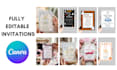 design editable canva birthday and halloween invites