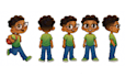 draw cute childrens book character turnaround expression sheets and pose sheet