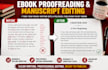proofread ebook manuscript document english grammar spellings and punctuations