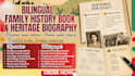 write a bilingual family history book and heritage biography
