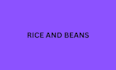 cook rice and beans
