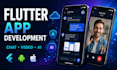 develop any flutter app with real time chat and video calling