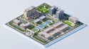 design interactive 3d isometric map with clickable locations, campus, hotel map