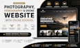 create photography, videography and drone website with online booking