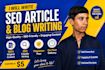 write high quality SEO articles, blog posts and website content