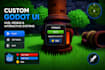 create custom godot game UI, hud, menus and interactive interface systems