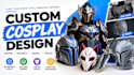 design 3d cosplay armor, eva foam props, masks and 3d printable helmets
