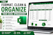 format, clean and organize your excel spreadsheet
