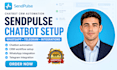 setup sendpulse chatbot crm automation whatsapp telegram integration