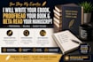 expertly write your ebook, proofread your manuscript, and beta read your book