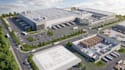 design warehouse factory layout, industrial building and 3d model