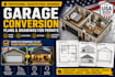 create garage conversion plans and permit drawings