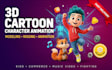 3d cartoon character animation 3d character modeling 3d rigging kids animation