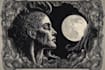draw dark art illustration with engraving style