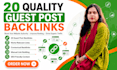 provide 20 quality cannabis guest post backlinks