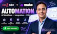 build n8n ai automation workflows and whatsapp chatbots