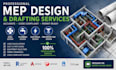 draw architecture mep hvac electrical and plumbing permit drawings