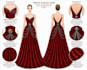 create a elegant luxury evening gown