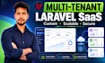 develop a multi tenant laravel saas web application