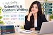 provide professional scientific and content writing
