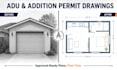 create aud garage conversion and home addition, sunroom, permit drawing