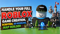 handle your full roblox game creation, scripting, 3d modeling, map builder