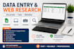 do accurate data entry and web research