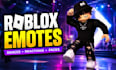 create custom roblox emotes, dances and animation packs,  roblox bespoke