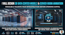 design 3d data center models and server room 3d animation walkthrough