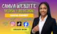 build canva website design, redesign canva website