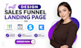 do landing page website in systeme io, clickfunnels, kajabi